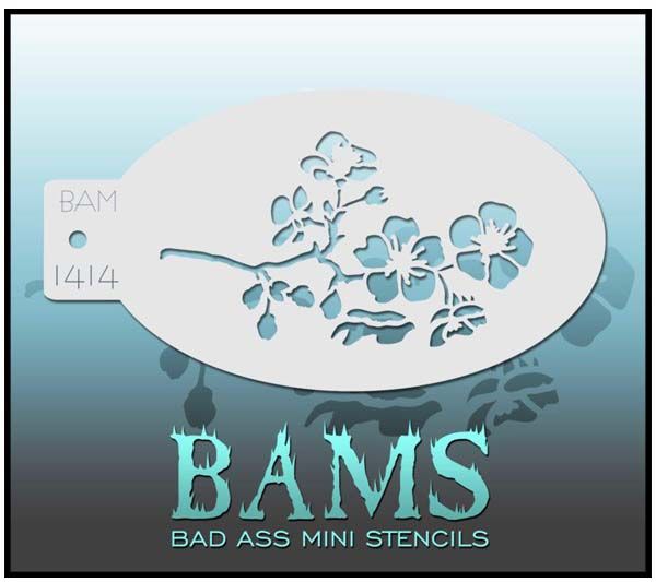 Bad Ass BAMS stencil 1414 flowers
