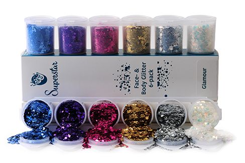 Glamour Chunky Glitter Mix 6-pack 130 ml