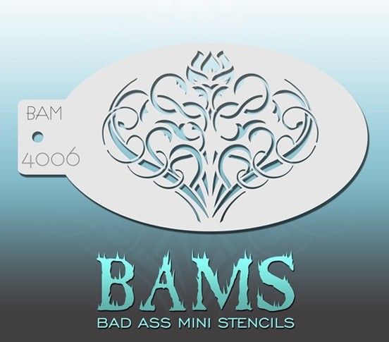 Bad Ass Bams Face Paint Template 4006