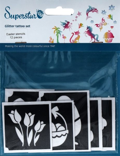 Glitter Tattoo Stencils Easter