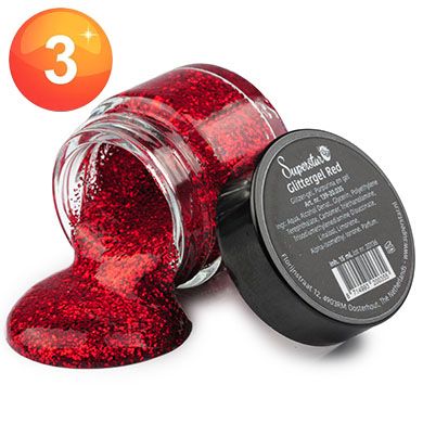 Superstar Glitter Gel Red