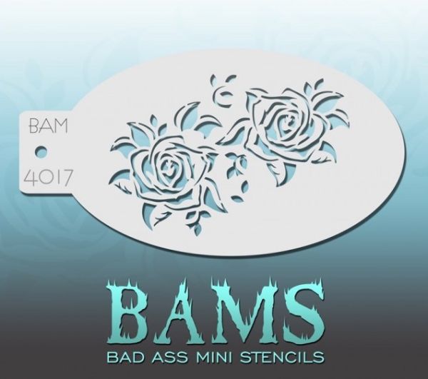 Bad Ass BAM stencil 4017 - roses