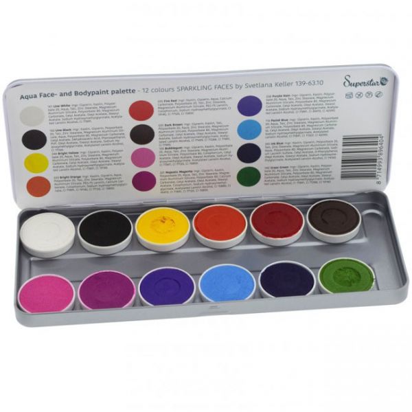 Superstar facepaint 12 colours Sparkling Faces by Svetlana Keller