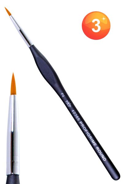 PXP brush ergonomic round profigrime in different sizes