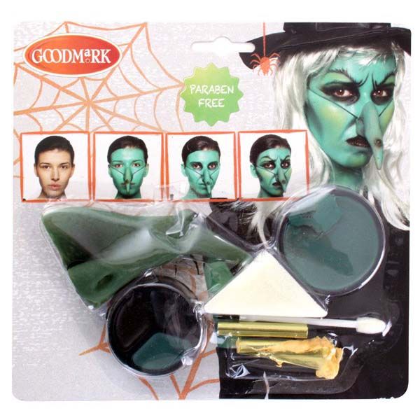 Face Paint set with witch nose for Halloween
