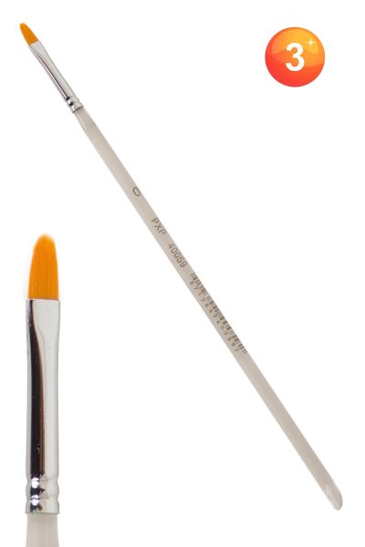 Brush flat with rounded top No. 0 4 mm
